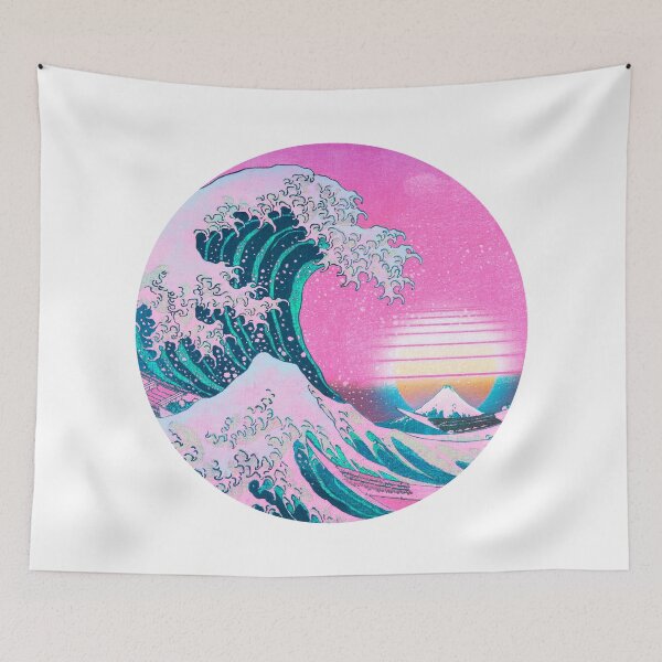 Item preview, Vaporwave Great Wave Off Kanagawa Aesthetic Retro Sunset designed and sold by CoitoCG.