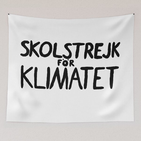 Item preview, SKOLSTREJK FÖR KLIMATET (School Strike for the Climate) Greta Thunberg: The Original Black Text on White designed and sold by Day Chapman.