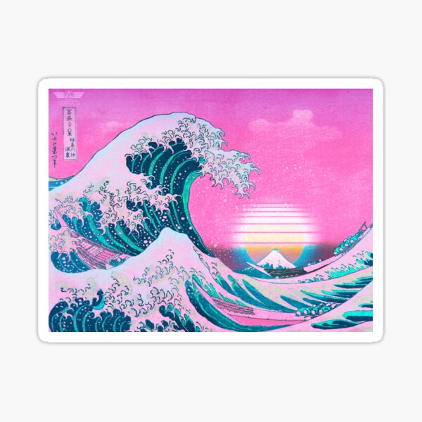 Vaporwave Stickers Redbubble - wave pastel iphone roblox aesthetic wallpaper