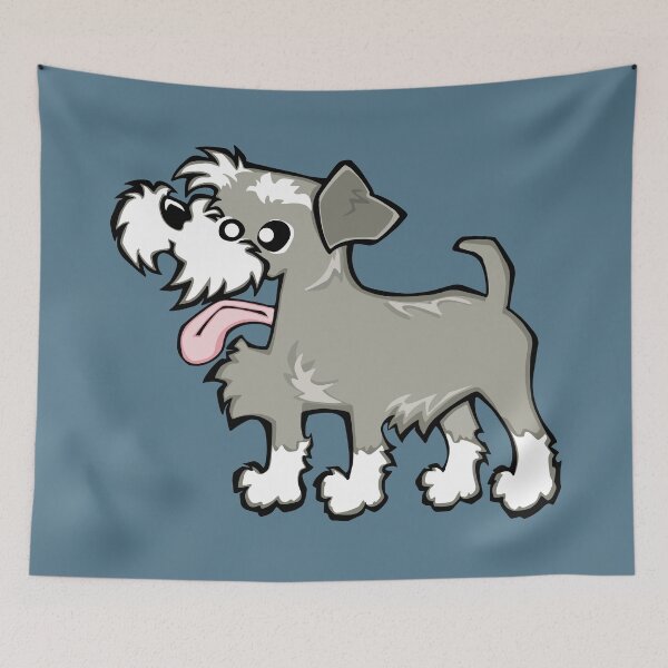 Item preview, Miniature Schnauzer - Salt and Pepper (Full Body) BLUE BG designed and sold by TheChicken.