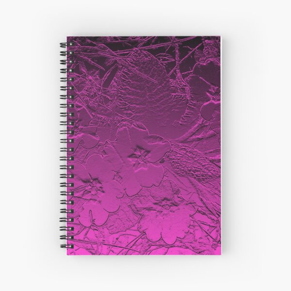 Flower relief metallic purple Spiral Notebook