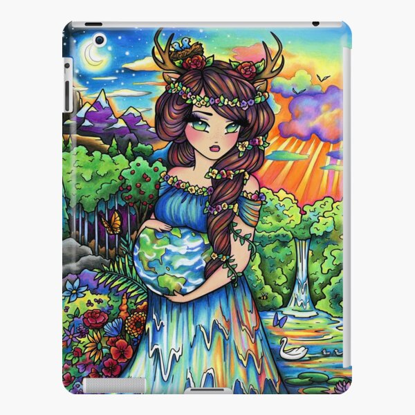 Mother Earth, Mother Nature Pregnant Fantasy Landscape Artwork iPad Snap Case