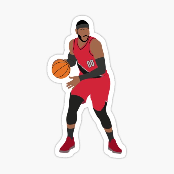 NWT Carmelo Anthony Portland Trail Blazers #00 Red Throwback NBA Jersey  Small