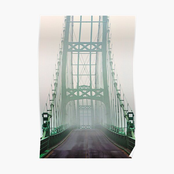 Fog, Deer Isle Bridge, Deer Isle, Maine Poster