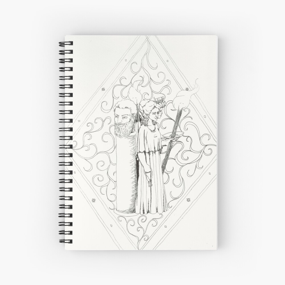 Cahier A Spirale Hekate Et Hermes Carrefour Par Wicketicons Redbubble