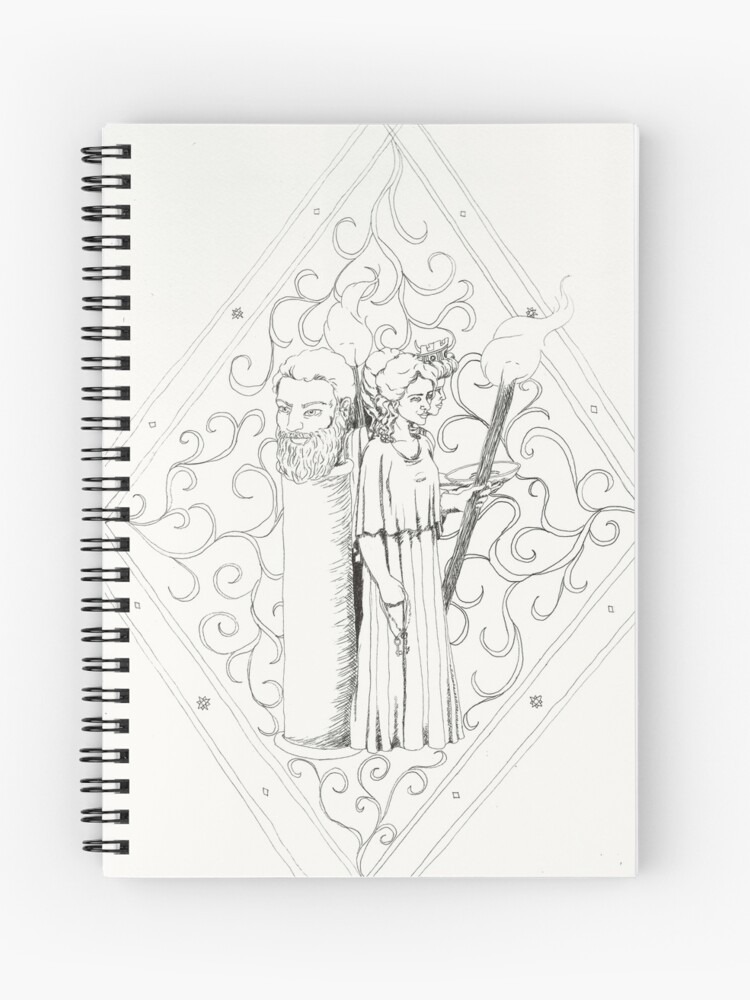 Cahier A Spirale Hekate Et Hermes Carrefour Par Wicketicons Redbubble