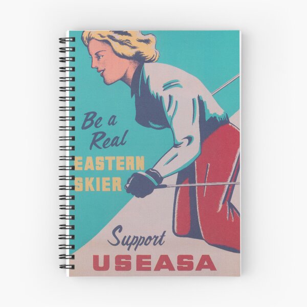 Item preview, Eastern Skier Vintage Ski Poster designed and sold by vintagevivian.