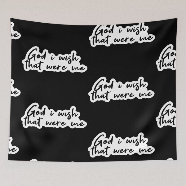 Item preview, God i Wish that were Me Popular Meme Speech Mood Sticker black designed and sold by mekx.