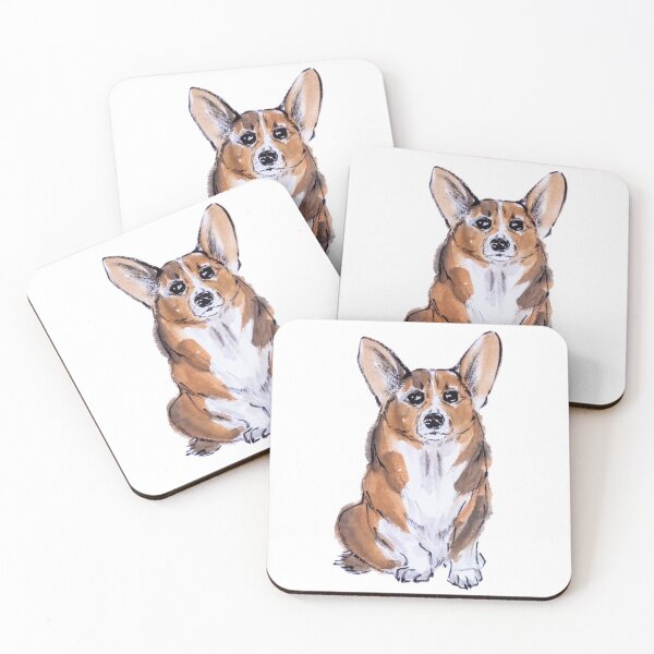 Item preview, Corgi sumie watercolor painting designed and sold by ladyshekk.