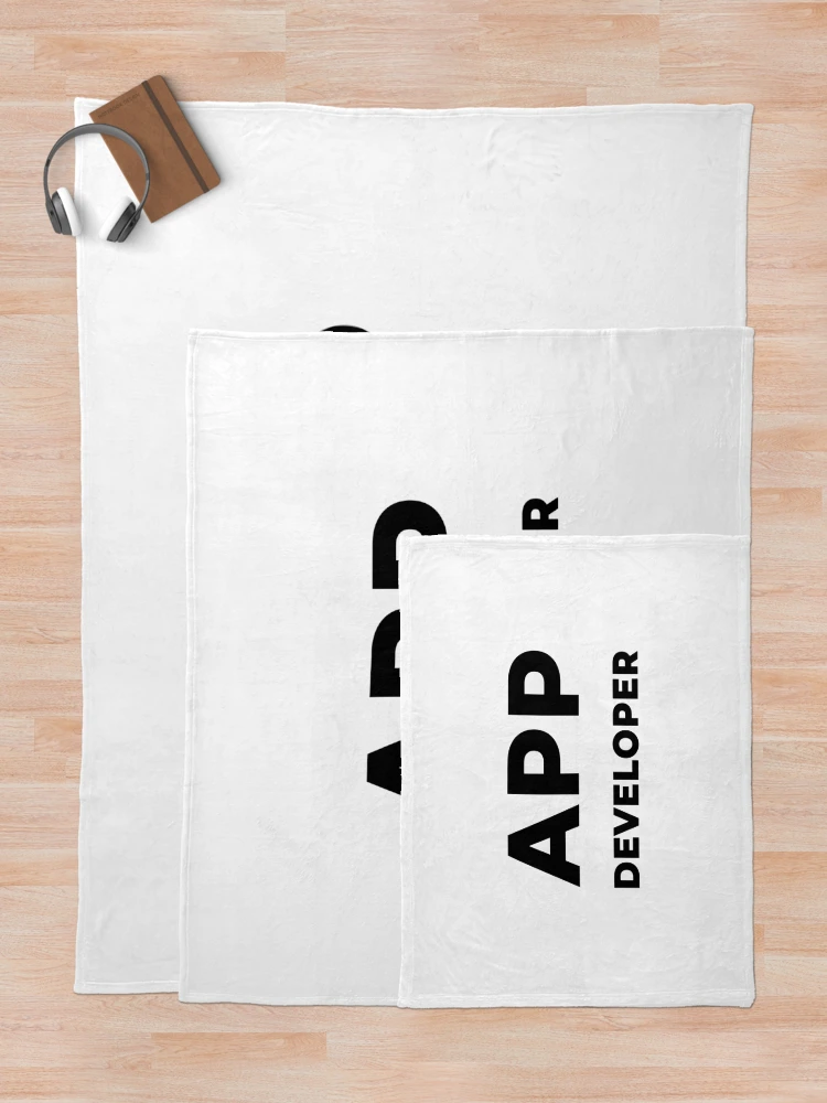 Thumbnail 5 of 6, Throw Blanket, App Developer (Inverted) designed and sold by developer-gifts.