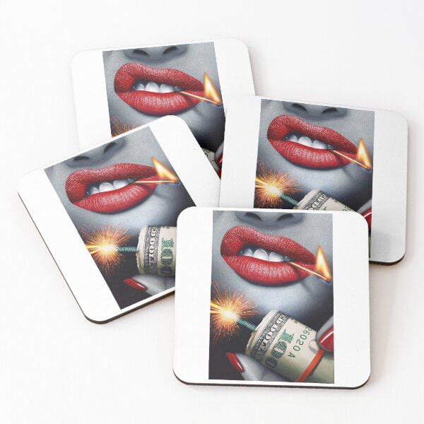 Item preview, Red Lips Dynamite Money Bomb designed and sold by Rowena Jones.