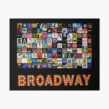Broadway Musical Theatre Logos - Hand Drawn Art Board Print