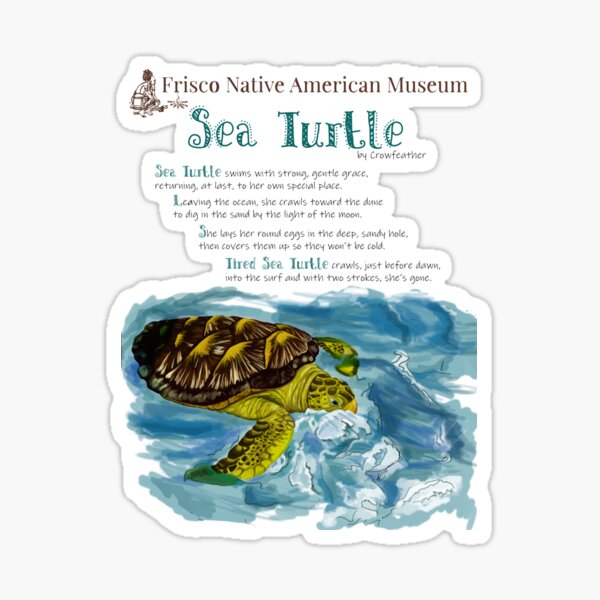 Sea Turtle With Poem Sticker