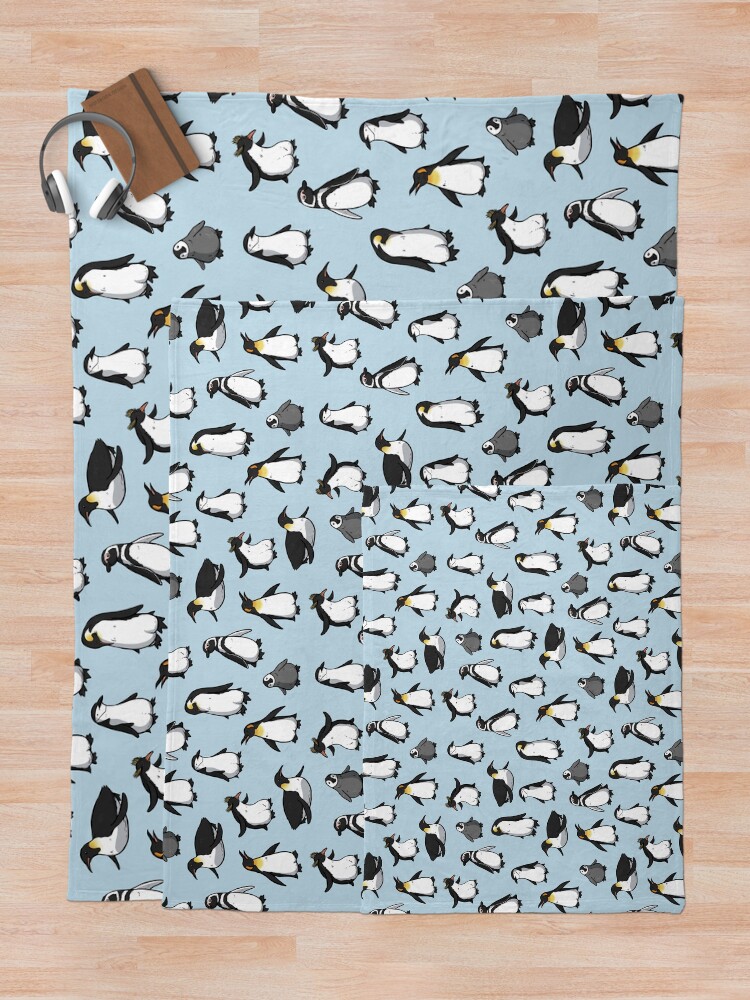 Thumbnail 5 of 6, Throw Blanket, Cute Penguin Pattern designed and sold by jpruner.