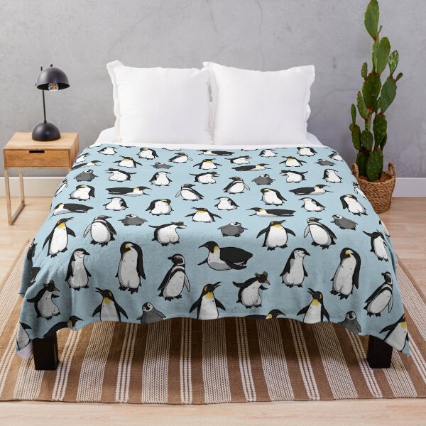 Cute Penguin Pattern Throw Blanket