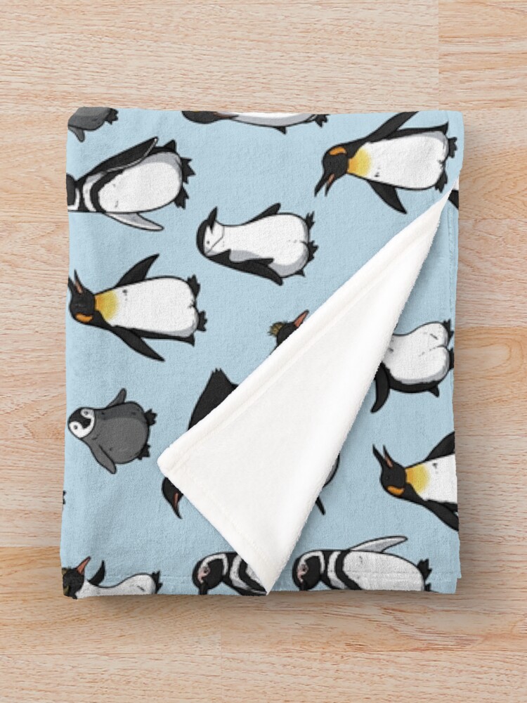 Thumbnail 3 of 6, Throw Blanket, Cute Penguin Pattern designed and sold by jpruner.