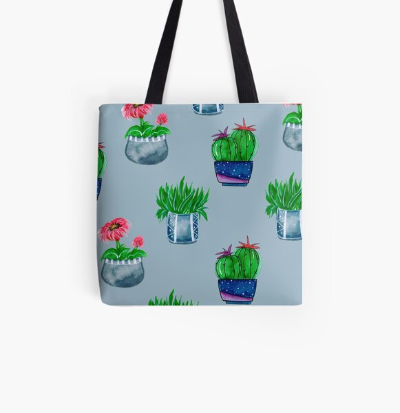Cacti pattern All Over Print Tote Bag