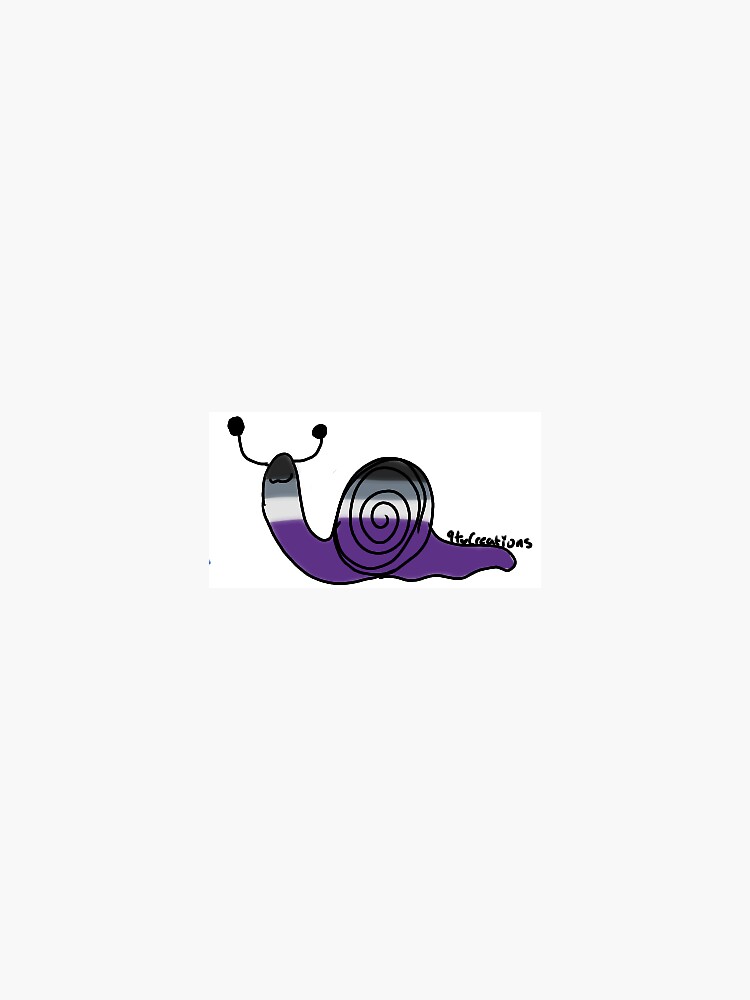 "asexual snail " Sticker by earthcreations Redbubble