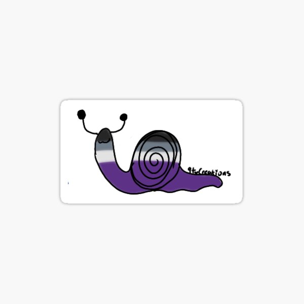 "asexual snail " Sticker by earthcreations Redbubble