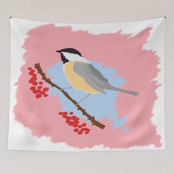 Item preview, Minimalist Black-Capped Chickadee Winter Theme designed and sold by BjernRaz.