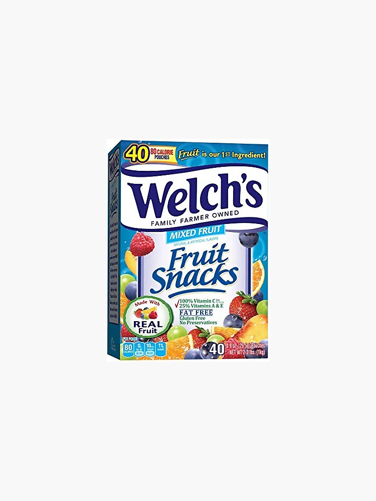 "Welch's Fruit Snacks" Sticker by Praht Redbubble