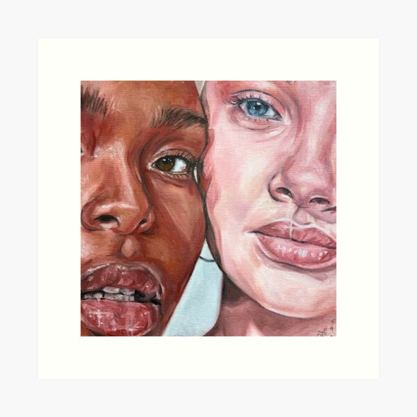 Faces Painting Art Print