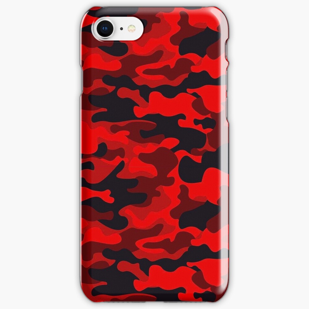 "Red Camo" iPhone Case & Cover by CeeExTee Redbubble