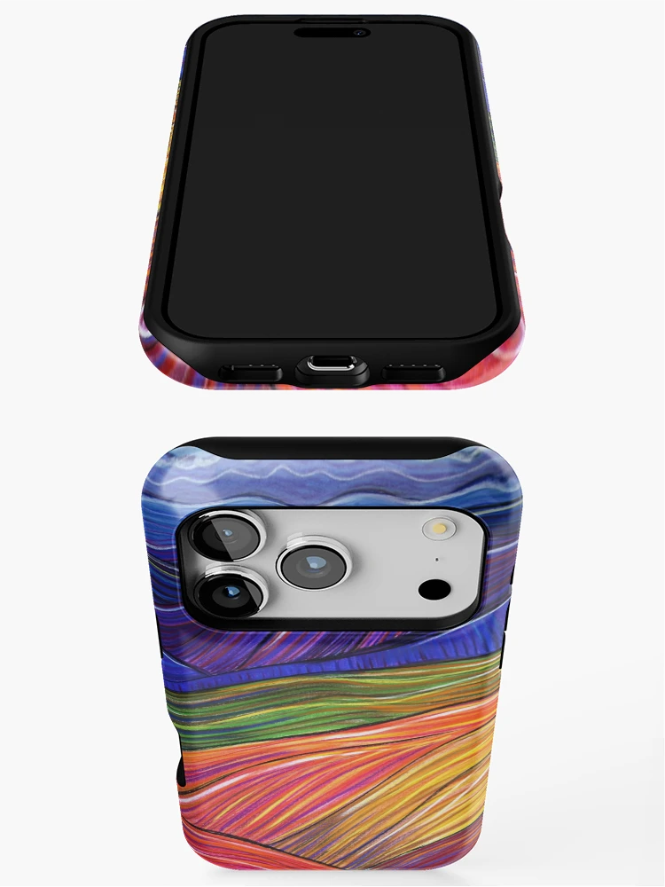 Aperçu 3 sur 4. Coque iPhone avec l'œuvre Flinders Ranges - Ridgetops créée et vendue par Georgie Sharp.