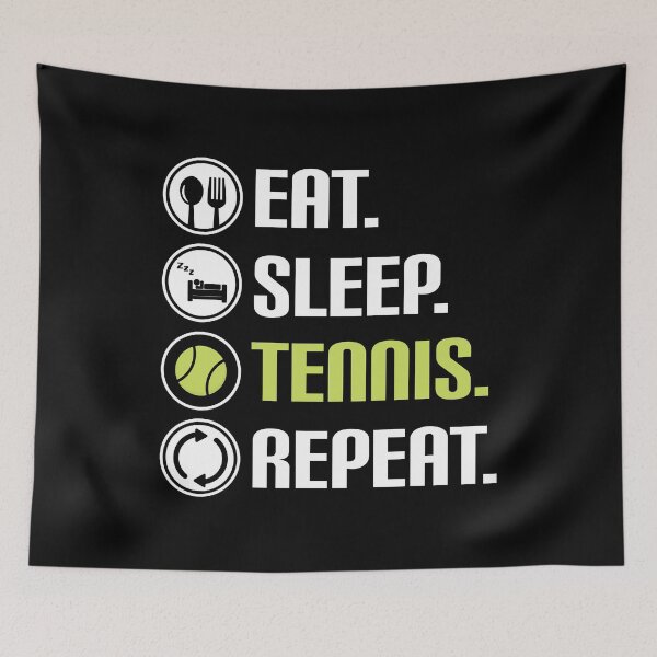 Item preview, Funny Eat Sleep Tennis Repeat Design designed and sold by tshirtexpressiv.