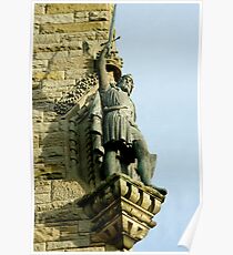 William Wallace statue at the Wallace Monument Stirling Scotland Poster