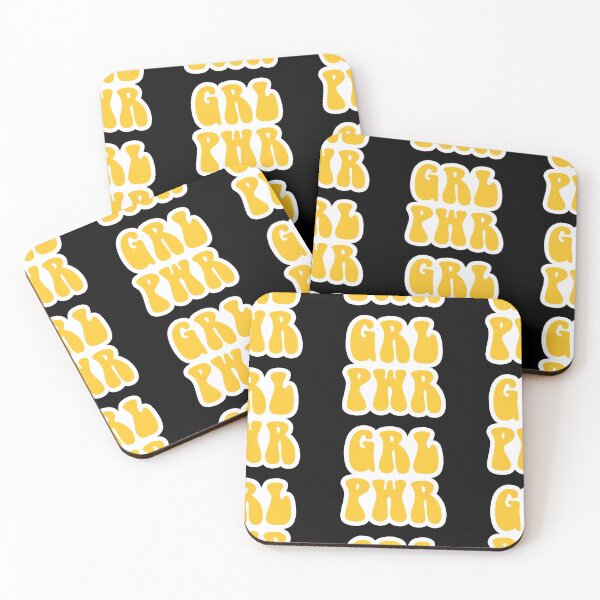 Item preview, GRL PWR Popular Meme Speech Mood Sticker yellow designed and sold by mekx.