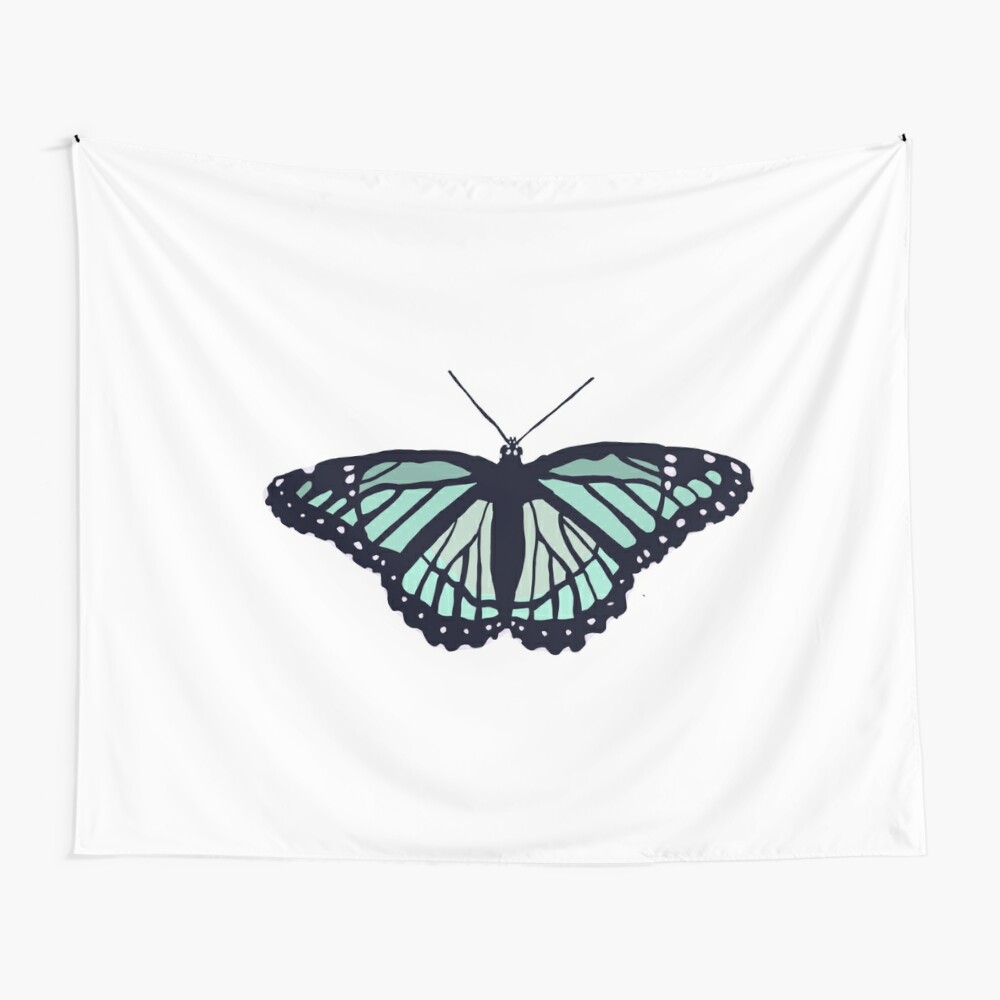 Light Blue Aesthetic Monarch Butterfly Tapestry By Aolaniiss Redbubble