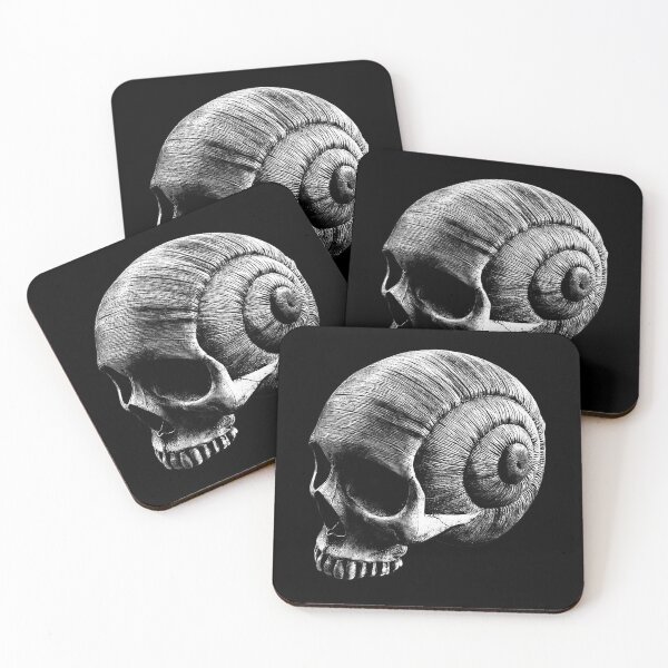 Item preview, SNAIL SKULL SLOW DARK ROCK BLACK designed and sold by ogirdorgraphics.