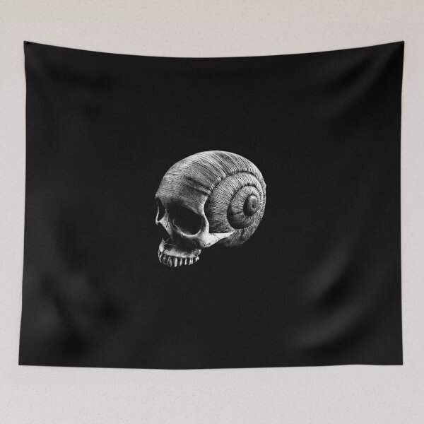 Item preview, SNAIL SKULL SLOW DARK ROCK BLACK designed and sold by ogirdorgraphics.