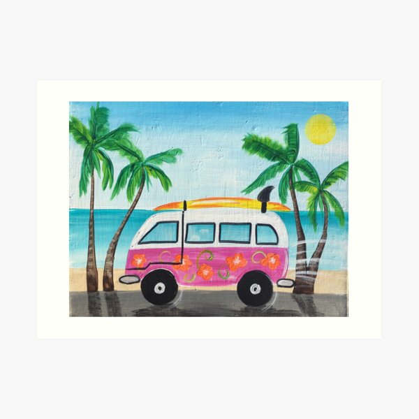 Beach Van Art Print