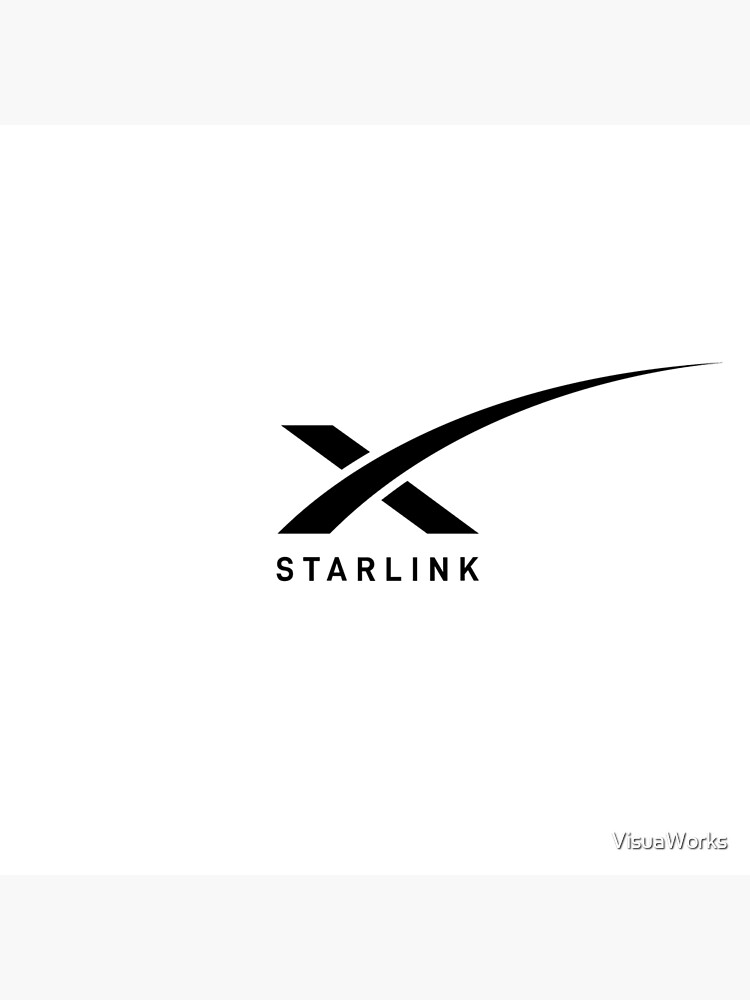 Spacex Starlink Mission Logo Art Board Print By Visuaworks Redbubble