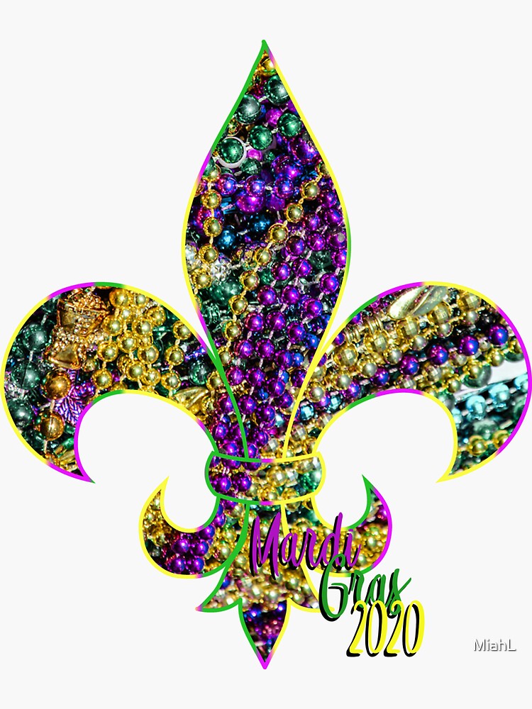 Mardi Gras Tree Sticker for Sale by nneubeck