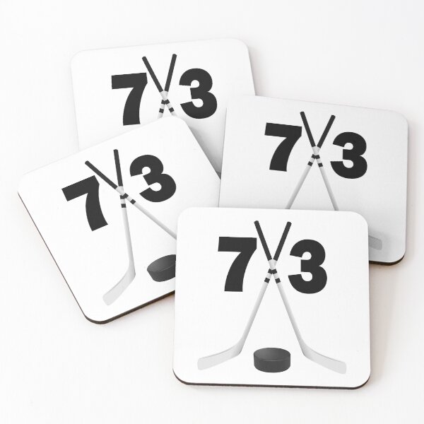 Item preview, Hockey number 73 - seventy three with sticks and disc designed and sold by AllShirts21.
