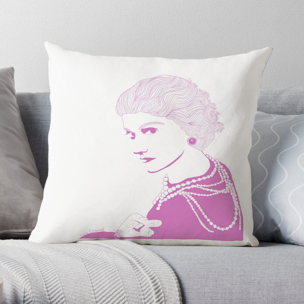 Coco Chanel Throw Pillow for Sale by Printsachse