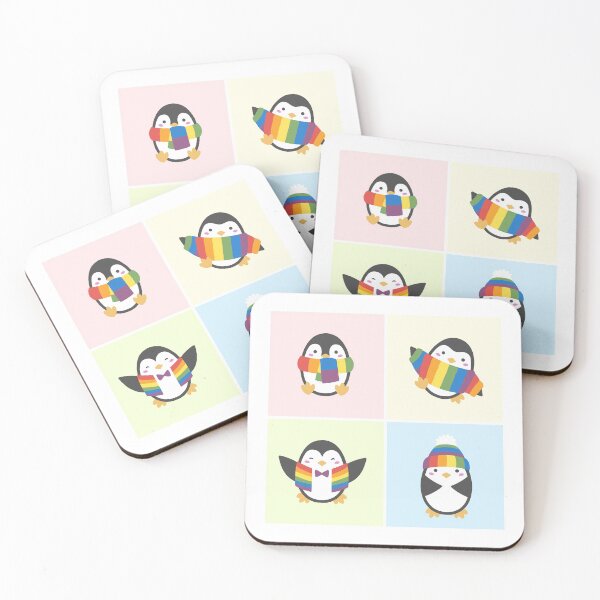 Penguin Family Coasters (Set of 4)