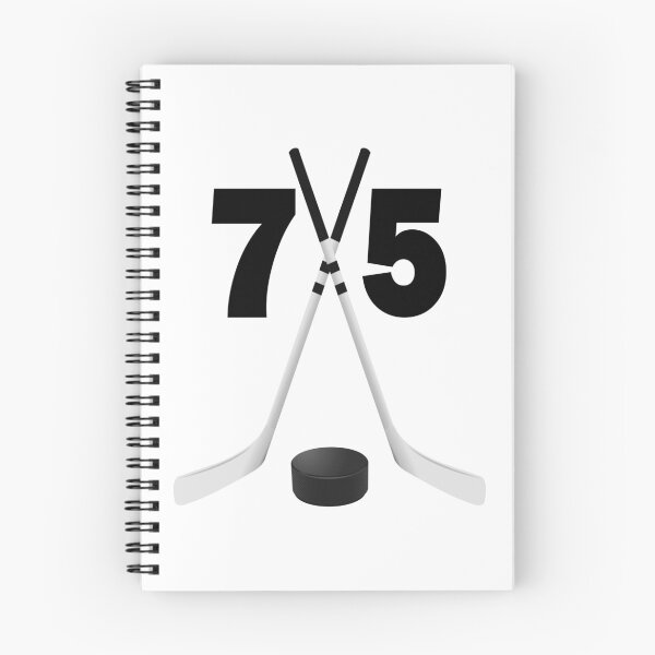 Item preview, Hockey number 75 - seventy five with sticks and disc designed and sold by AllShirts21.