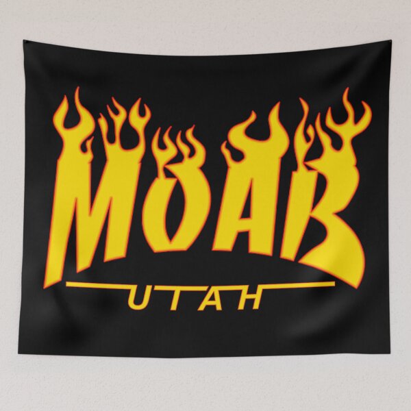 Item preview, Moab, Utah Flame Logo Sticker designed and sold by strayfoto.