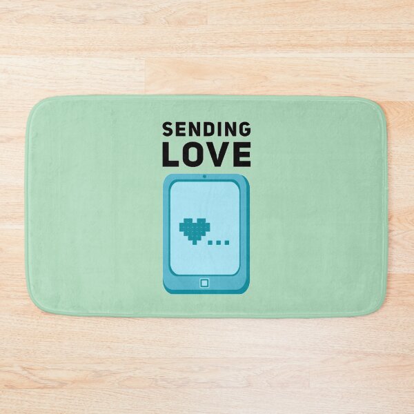 Item preview, 'Sending Love' Cute Love Message with Cartoon Phone Design designed and sold by StuffNStickers.