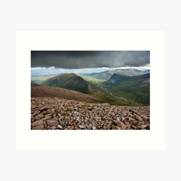 Cairngorms National Park Contours Art Print