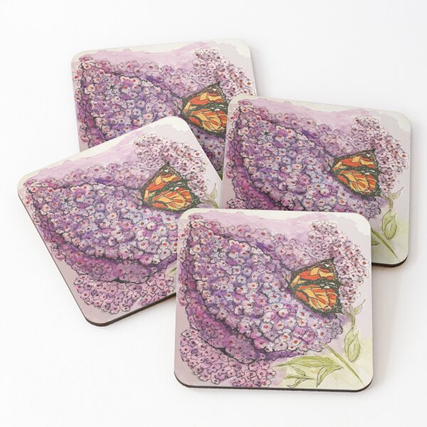 Item preview, Butterfly and Buddleia designed and sold by wildseadesign.