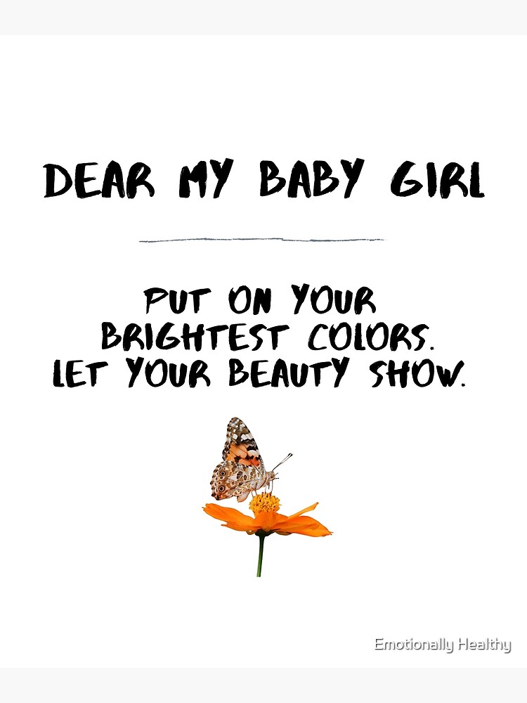 Dear My Baby Girl Postcard By Jacobkwak Redbubble