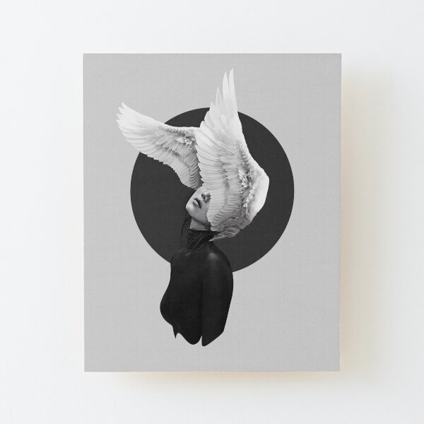 The Swan Wood Mounted Print