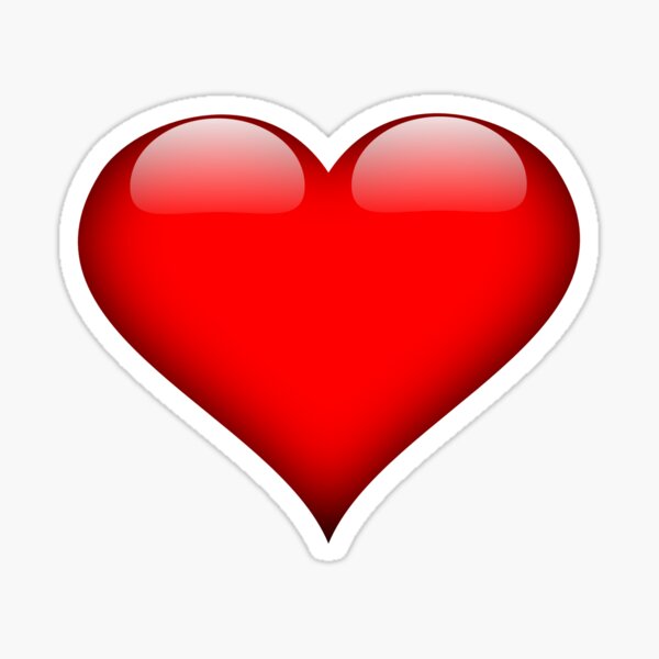 Luscious Red Love Heart Sticker