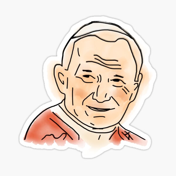 Item preview, Pope St. John Paul II Sticker  designed and sold by Brooke Therese.