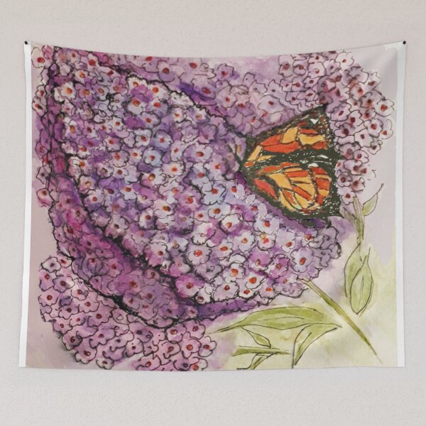 Item preview, Butterfly and Buddleia designed and sold by wildseadesign.